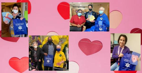 CPSO Elderly Division Makes and Delivers Valentine’s Day Cards for Nursing Homes and Veteran’s Homes