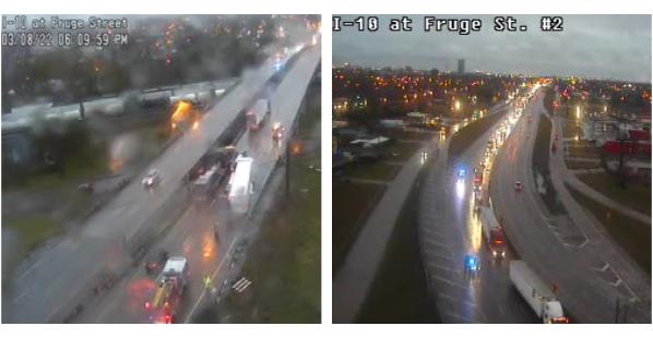 Crash on I-10 East Near Opelousas Street in Lake Charles, March 8, 2022