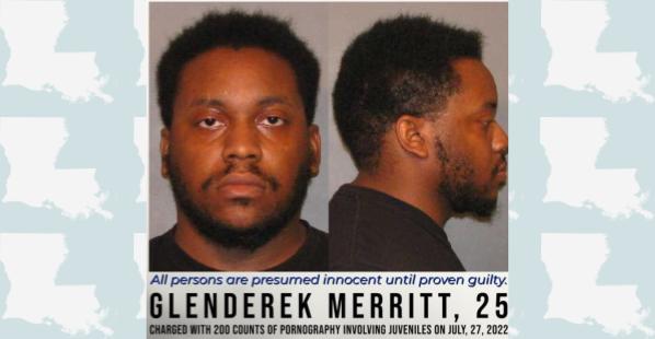 Glenderek Merritt, 25, of Shreveport, Louisiana