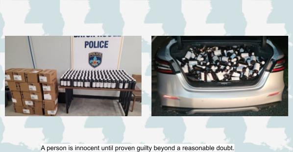 Baton Rouge, Louisiana Traffic Stop Results in Arrest for 720 bottles of Promethazine