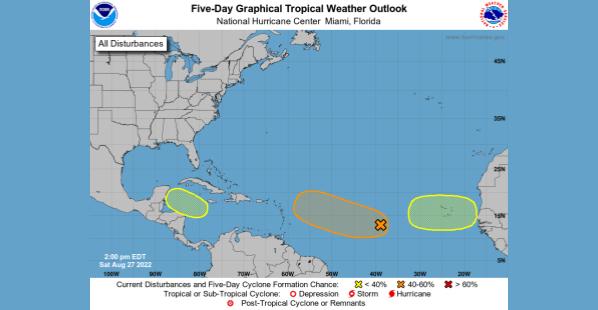 Tropical Weather Outlooks Issued for Atlantic, Caribbean, and Gulf of Mexico for August 28