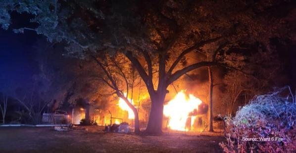 Morning House Fire in Louisiana Kills 1 Person Along with 4 Animals and Injured One Man 