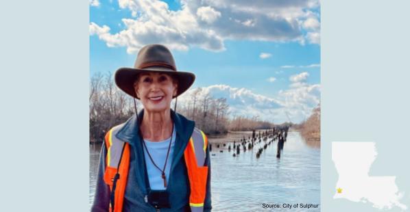 The Mission Walker to Pass Through Sulphur on February 7 During Mid-Morning on Her Journey Along the 2,817-mile Old Spanish Trail Auto Highway
