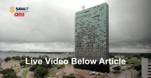 Capital One Tower Demolition Lake Charles Live Stream with Text