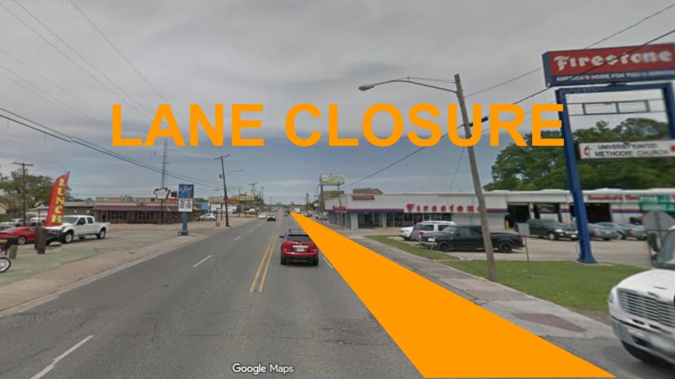 Ryan Street Utility Project in Lake Charles to Close Lanes Nightly Until January 30, 2026