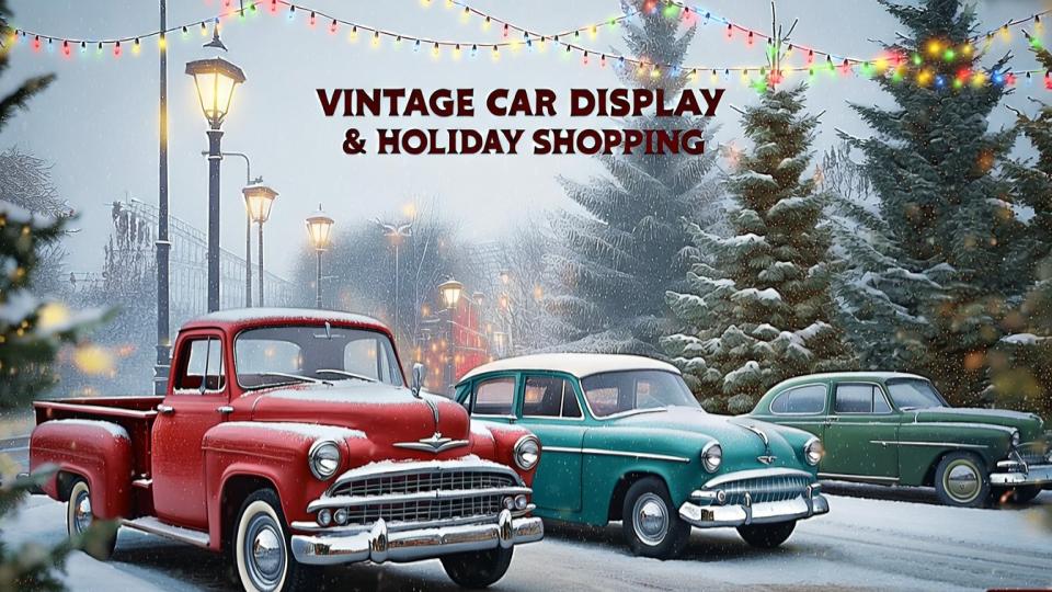 Vinton, Louisiana Vintage Car Display and Holiday Shopping Vinton, Louisiana Vintage Car Display and Holiday Shopping