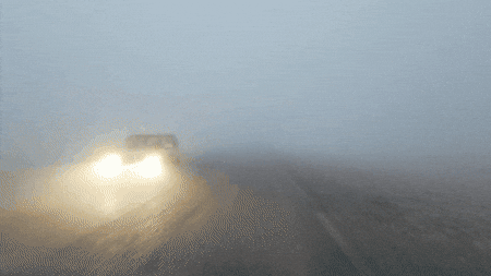 Driving In Fog GIF Driving In Fog GIF
