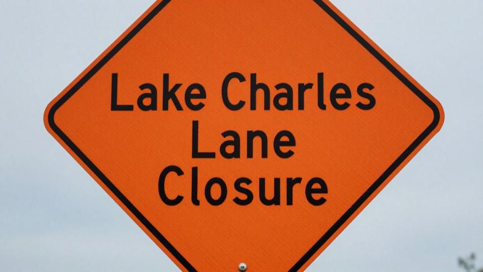 Lake Charles Lane Closure
